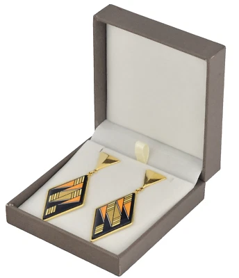 Vintage MICHAELA FREY Large Geometric Pair Of Earrings - Image 1 of 4