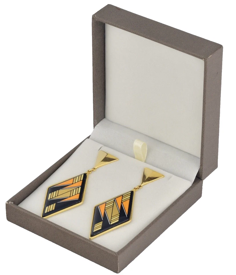 Par de pendientes geométricos grandes vintage MICHAELA FREY Foto 1 de 4