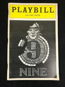 Nine Playbill Feb 1983 46th Street Theatre Raul Julia Tommy Tune Broadway - Picture 1 of 4