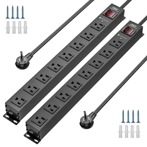 8 Outlet Heavy Duty Surge Protector Power Strip Bar 2100 J oules 15A Circuit 6FT - Picture 1 of 6