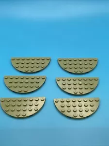 LEGO 1/2 Circle Plate 4 X 8 -Olive Green- 22888 6 Count NEW! - Picture 1 of 2