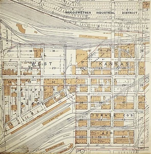 1925 Kansas City Missouri Atlas Plat Map RARE Color Lithograph Plate - Picture 1 of 4