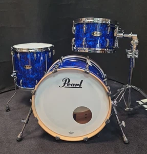 Pearl Masters Drumset Blue Abalone Maple Gum Drums MMG904XP/C418 Jazz Set - Picture 1 of 12