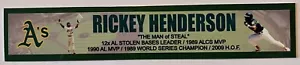 RICKEY HENDERSON OAKLAND A'S VOLLFARBIGES NAMENSCHILD - Bild 1 von 1