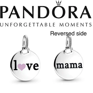New Pandora Mama Love Circle Pendant Charm- ENG398610C00_1 - Picture 1 of 6