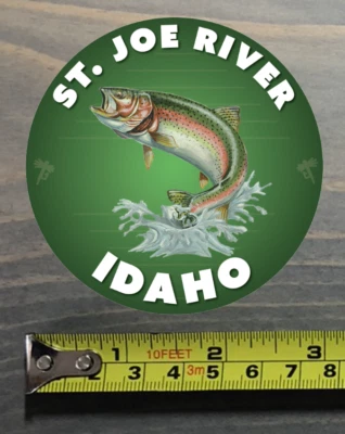 St. Joe River Sticker Idaho Fly Fishing Decal Saint Trout Abel Ross Reels TFO