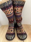 MukLuks Women Knitted Boots Faux Fur Inside Shoes Size 7 Flat Below Knee