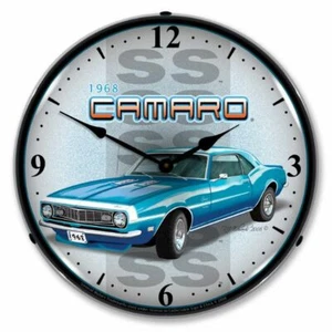 1968 SS Camaro LED Uhr Garage Öl Auto Mann Höhle Spielzimmer beleuchtet nostalgisch - Bild 1 von 2