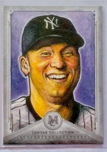 DEREK JETER 2019 TOPPS MUSEUM COLLECTION ART SKETCH CANVAS CARD NEW YORK YANKEES - Picture 1 of 2