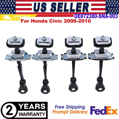 Juego de 4 tapones de tope de correa de comprobación de puerta aptos para Honda Civic 2006-2010 Foto 1 de 4