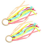  2 PCS Dancing Silk Band Swirling Ribbon Sticks For Props
