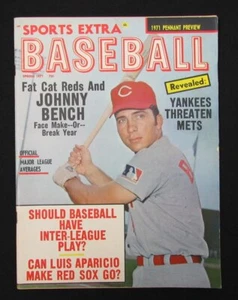 Revista de béisbol Sports Extra 1971 Johnny Bench HOF Reds cubierta 185554 - Imagen 1 de 1