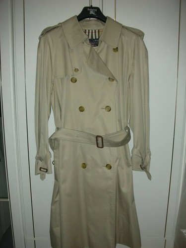 Cappotto trench lungo classico Burberrys da uomo nuovo con etichette taglia UK 42