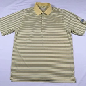 Donald Ross gestreiftes Golf Poloshirt Herren M gelb blau Delaware CC Performance - Bild 1 von 9