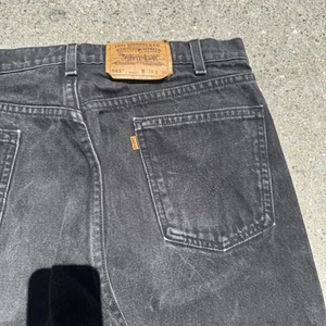 BLACK VINTAGE ORANGE TAB LEVIS 565 PANTS - Picture 1 of 3
