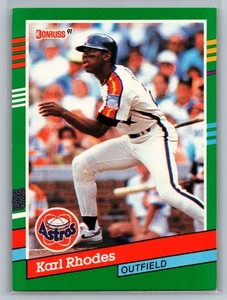 1991 Donruss #698 Karl Rhodes Houston Astros MLB Baseball Card - Picture 1 of 2