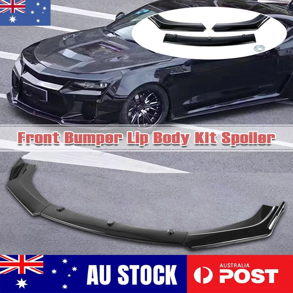 For Jaguar S-Type X-Type Gloss Black Front Bumper Chin Lip Spoiler Splitter Kit - image 1 of 4