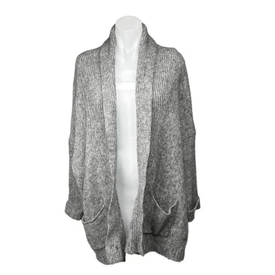 Cárdigan suéter top Eileen Fisher $348 gris alpaca de gran tamaño manga larga L/XL  Foto 1 de 4