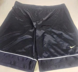 Vintage Nike Basketball Shorts Herren L schwarz glänzend schillernd 9" Kordelzug Y2K - Bild 1 von 6