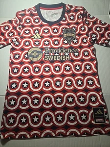 Seattle Sounders Pre-match Jersey Adidas x Marvel Colab Mens Small - Picture 1 of 12