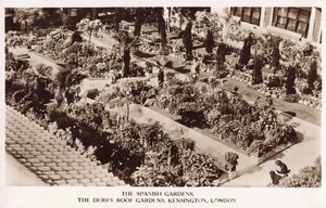 Postcard London UK Spanish and Derry Roof Gardens Kensington RPPC. - Picture 1 of 2