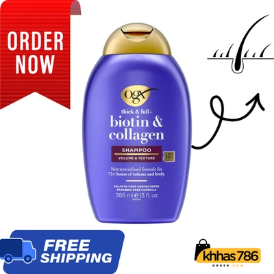 OGX Thick & Full + Biotin & Collagen Volumizing Shampoo for Thin Hair, - Image 1 of 4