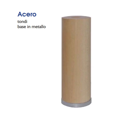 MOBILIA MASIDEF - PIEDE TONDO IN LEGNO ACERO DIAMETRO 50MM REGOLABILE H100 - Immagine 1 di 1