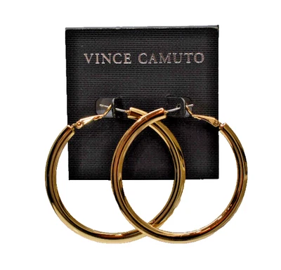 Pendientes de aro Vince Camuto tono dorado VJ-400960 ¡Nuevos! Nuevo con etiquetas Foto 1 de 3