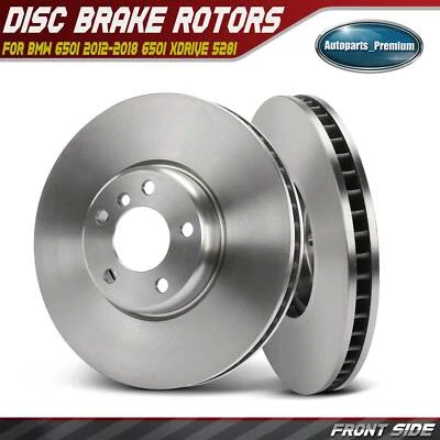 Front Left & Right Side Disc Brake Rotors for BMW 535i GT xDrive 2011-2017 740Li - Image 1 of 4