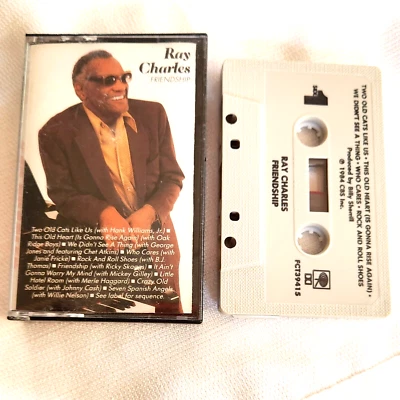 Ray Charles ‎– Friendship -  Columbia ‎– FCT 39415 - Cassette Album 1984 - B2G1! - Image 1 of 3