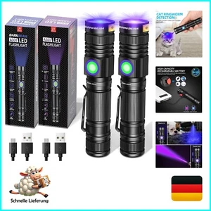 Torce UV ricaricabili DARKBEAM 365nm e 395nm per rilevamento animali domestici - Foto 1 di 10