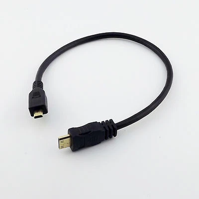 HDMI 1.4 Mini Male to Micro HDMI Type D Male Video Data Adaptor Cable 1080P 1FT - Image 1 of 4