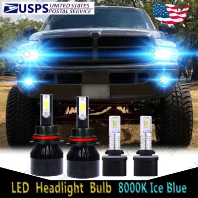 For Dodge RAM 1500 2500 3500 1994-2001 LED Headlight High/Low Fog Light Bulb C9L - Image 1 of 4