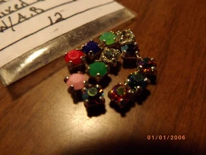 12- Mixed Colors some A.B. 4mm/PP33/SS17 Loose Round Rhinestone - Picture 1 of 6