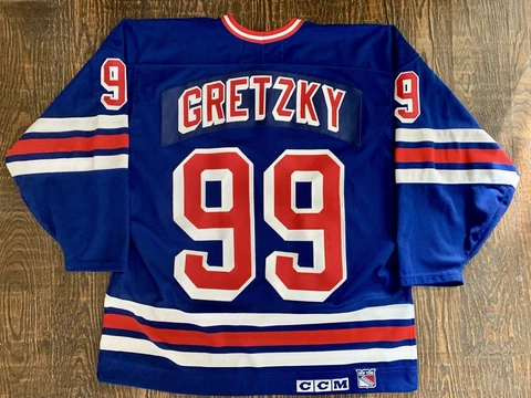 New York Rangers NHL Replica CCM Jersey Wayne Gretzky Size XL Cover