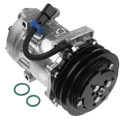 AC Compressor with SD7H15 Compressor for Volvo ACL VNL WAH WC WG White/GMC WIM - Image 1 of 4