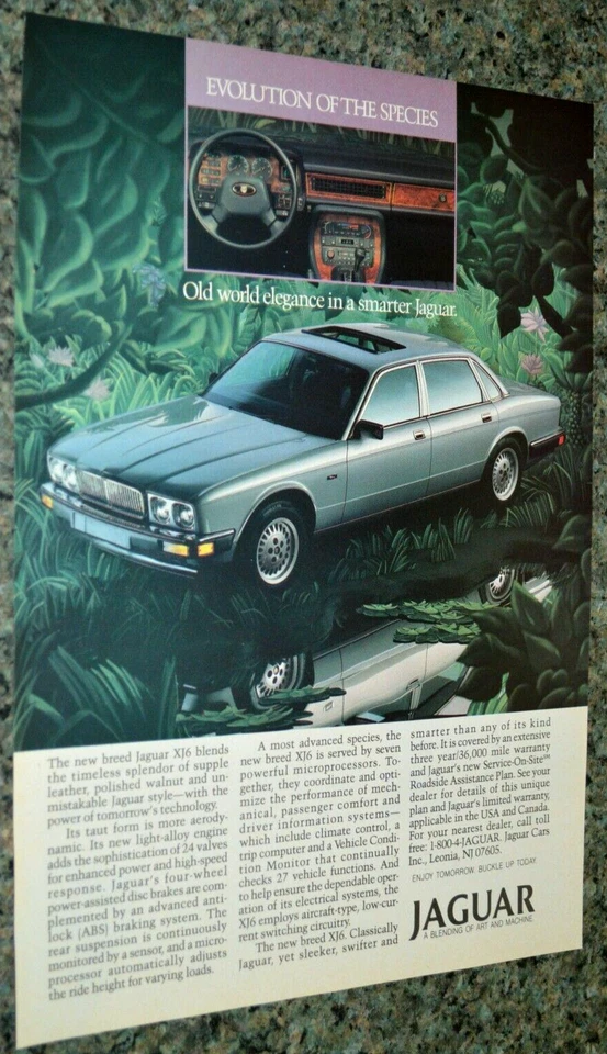 1988 JAGUAR XJ6 ORIGINAL ADVERTISEMENT AD PRINT 88 XJ-6 - Image 1 of 1