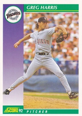 1992 Score#378 Greg Harris San Diego Padres + Yes 4 Free Mystery Cards - Image 1 of 2
