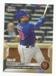 2022 Topps Now MLB Francisco Alvarez Call-Up 1st Hit is HR #1021 NY METS /6005 - Picture 1 of 2