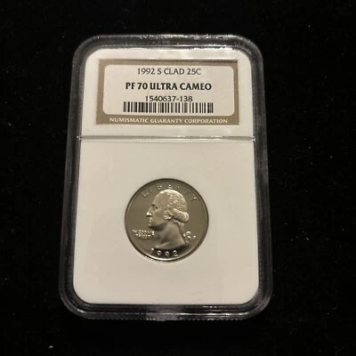 1992-S Clad Washington Quarter NGC PF 70 ULTRA CAMEO - Image 1 of 4