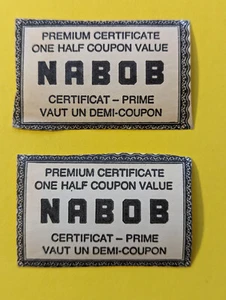 CERTIFICADO NABOB PREMIUM - CUPÓN 2 x 1/2 blanco y negro - sin número de serie - Imagen 1 de 2