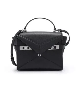 Henri Bendel Black UPTOWN MINI SATCHEL Henri Uptown Engraved - Image 1 of 4