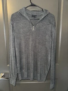 Geoffrey Beene Men’s Sweater Size Large Graphite Heather Gray - Picture 1 of 8