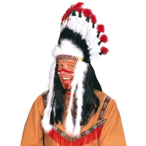 Indianer Kopfschmuck Häuptling Indianerfedern Federschmuck für Indianerkostüme - Bild 1 von 1