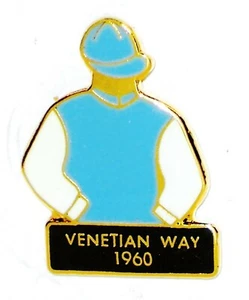 VENETIAN WAY - Spilla in seta fantina Kentucky Derby 1960 - Foto 1 di 1
