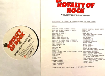 1983 RKO ROYALTY OF ROCK 1 HR HISTORY OF R&R FROM '56-'83, COLLAGES, INTERVIEWS - Image 1 of 4