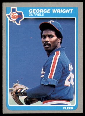 1985 Fleer George Wright #574 Texas Rangers - Image 1 of 2