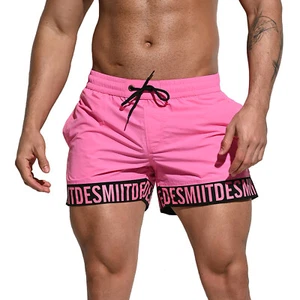 Pantalones cortos para hombre DESMIIT extra cortos alfabeto empalme tabla suelta deportes de secado rápido - Imagen 1 de 16