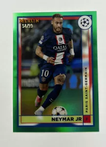 2022-23 Topps Merlin Neymar Jr vero rifrattore verde #/99 PSG #103 - Foto 1 di 2