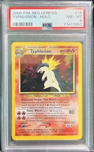 Pokemon Neo Genesis Typhlosion 17/111 Holo PSA 8 - Picture 1 of 2